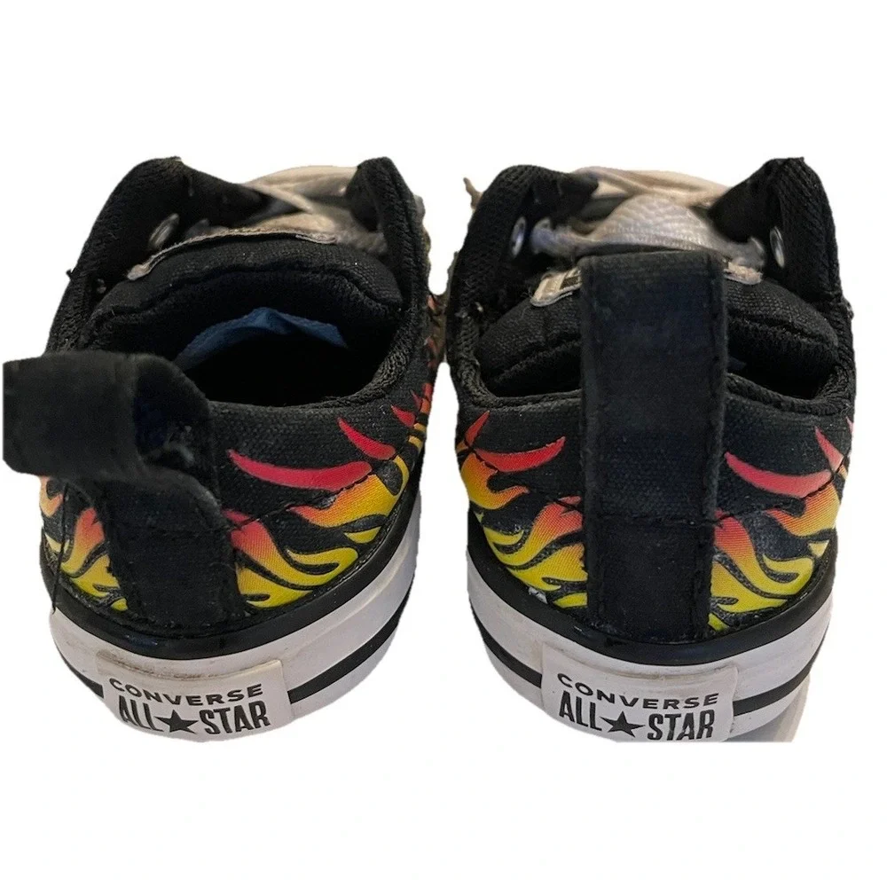 Converse‎ Shoes All Star Chuck Taylors Flames Fire Slip On Sneakers Toddler 5